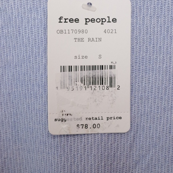 NWT: Free People Long sleeve Light blue size small - Picture 3 of 7